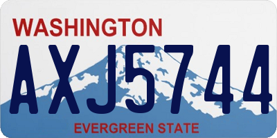WA license plate AXJ5744