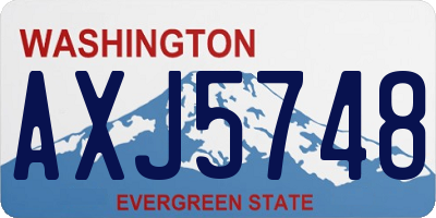 WA license plate AXJ5748