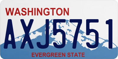 WA license plate AXJ5751