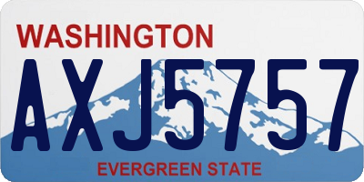 WA license plate AXJ5757