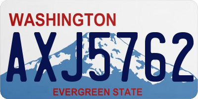 WA license plate AXJ5762