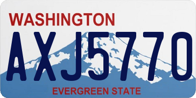 WA license plate AXJ5770