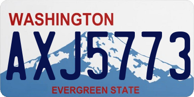WA license plate AXJ5773