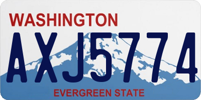 WA license plate AXJ5774