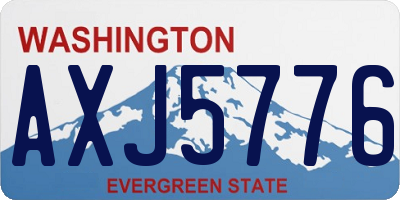 WA license plate AXJ5776