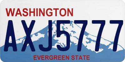 WA license plate AXJ5777