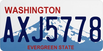 WA license plate AXJ5778