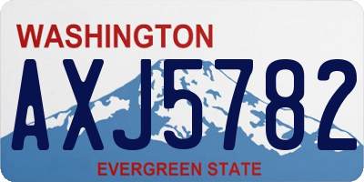 WA license plate AXJ5782