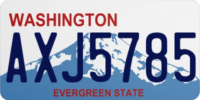 WA license plate AXJ5785
