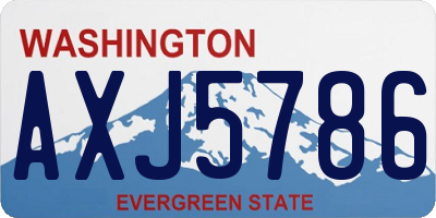 WA license plate AXJ5786