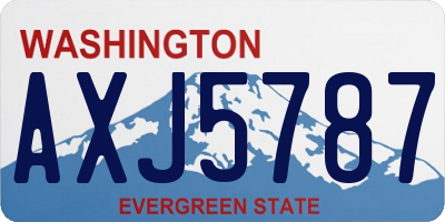 WA license plate AXJ5787