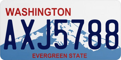 WA license plate AXJ5788