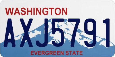 WA license plate AXJ5791