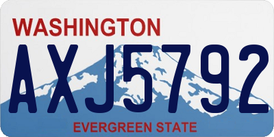 WA license plate AXJ5792