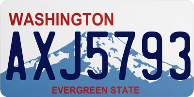 WA license plate AXJ5793