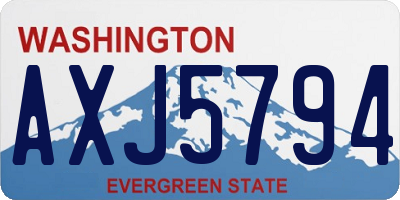 WA license plate AXJ5794
