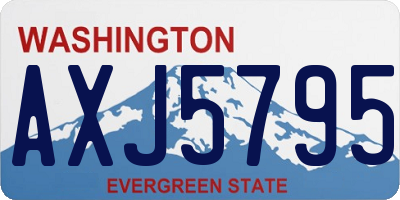WA license plate AXJ5795