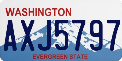 WA license plate AXJ5797