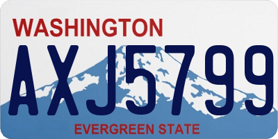 WA license plate AXJ5799