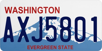 WA license plate AXJ5801
