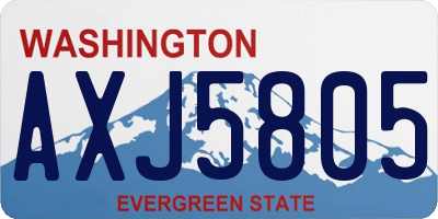 WA license plate AXJ5805