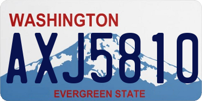 WA license plate AXJ5810