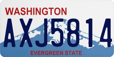 WA license plate AXJ5814