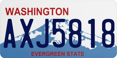 WA license plate AXJ5818