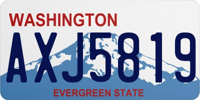 WA license plate AXJ5819