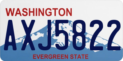 WA license plate AXJ5822