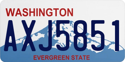 WA license plate AXJ5851