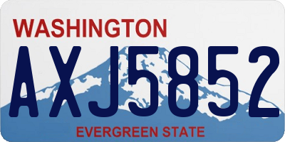WA license plate AXJ5852