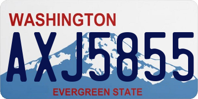 WA license plate AXJ5855