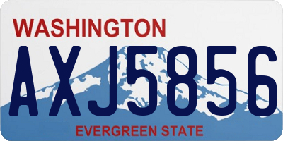 WA license plate AXJ5856