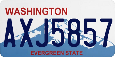 WA license plate AXJ5857