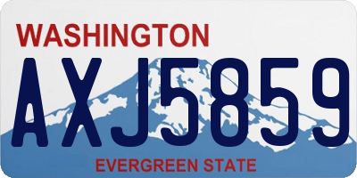 WA license plate AXJ5859