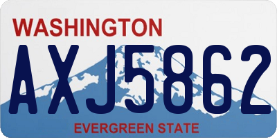 WA license plate AXJ5862