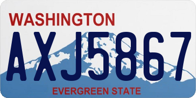 WA license plate AXJ5867