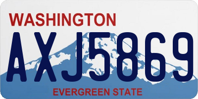 WA license plate AXJ5869