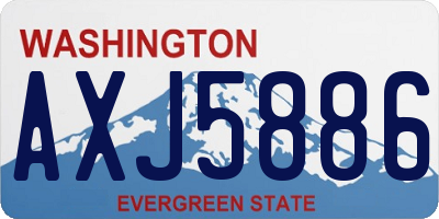 WA license plate AXJ5886