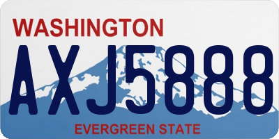 WA license plate AXJ5888