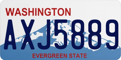 WA license plate AXJ5889