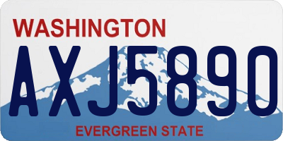 WA license plate AXJ5890