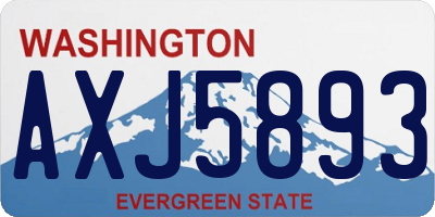 WA license plate AXJ5893