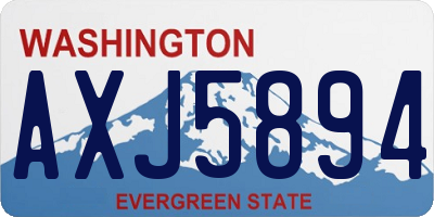 WA license plate AXJ5894
