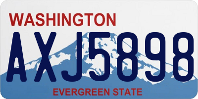 WA license plate AXJ5898