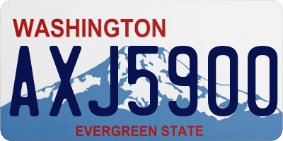 WA license plate AXJ5900