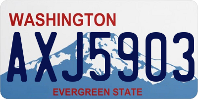 WA license plate AXJ5903