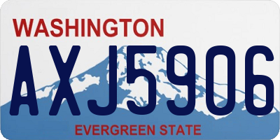 WA license plate AXJ5906