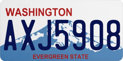 WA license plate AXJ5908